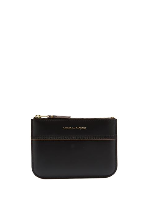 pouch zip triple stitch  unisex red COMME DES GARÇONS WALLET | SA8100TS1